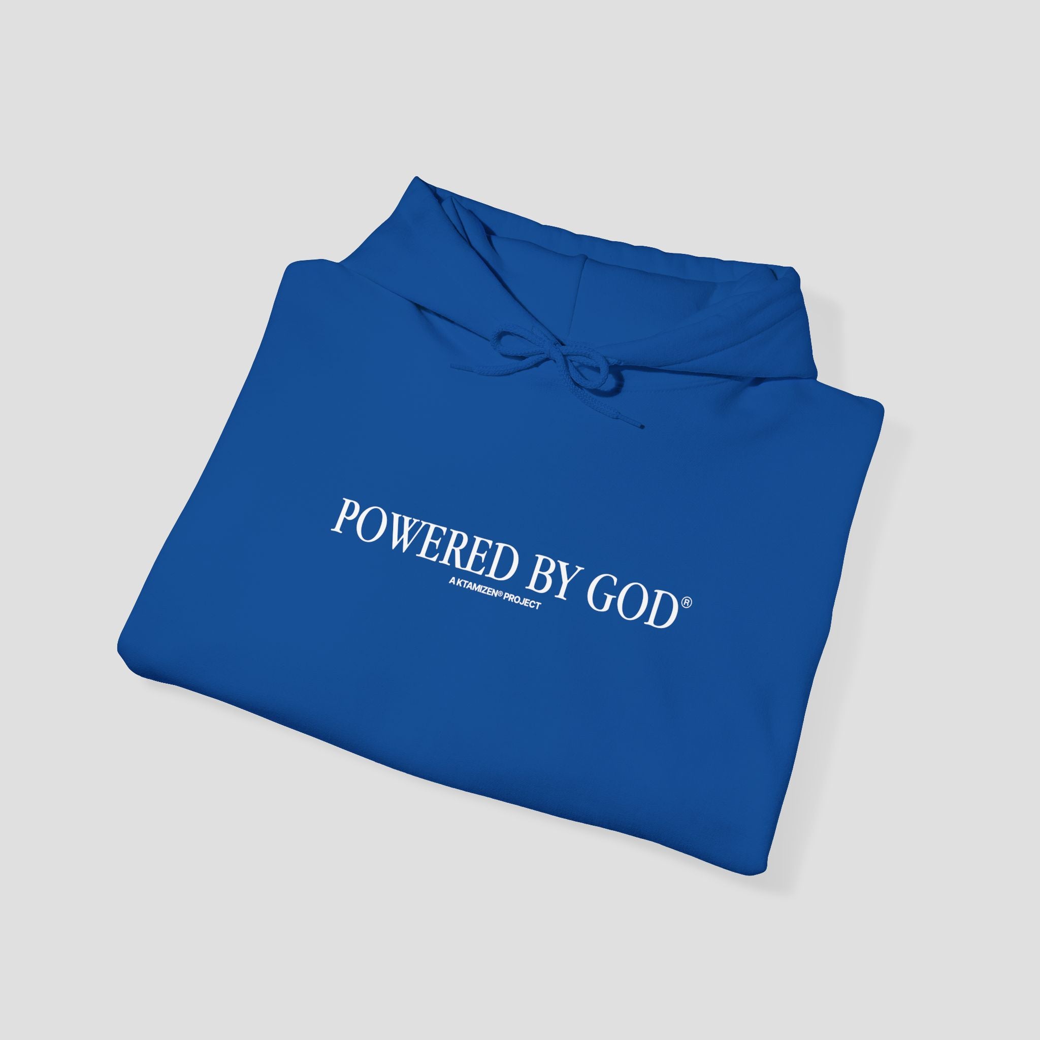 POWERED BY GOD BLUE HOODIE