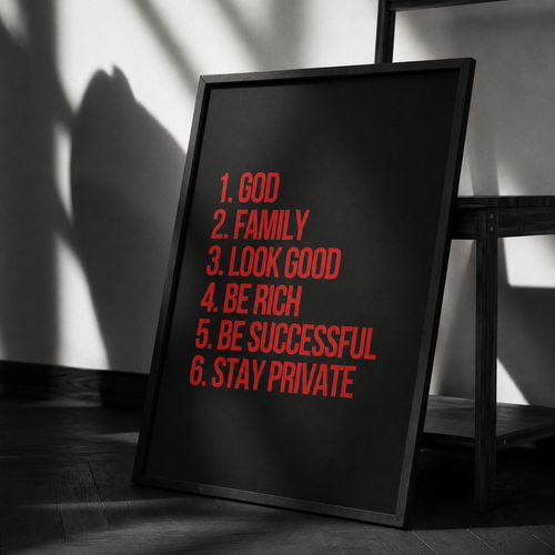 The Priority List - Motivational Wall Art Poster